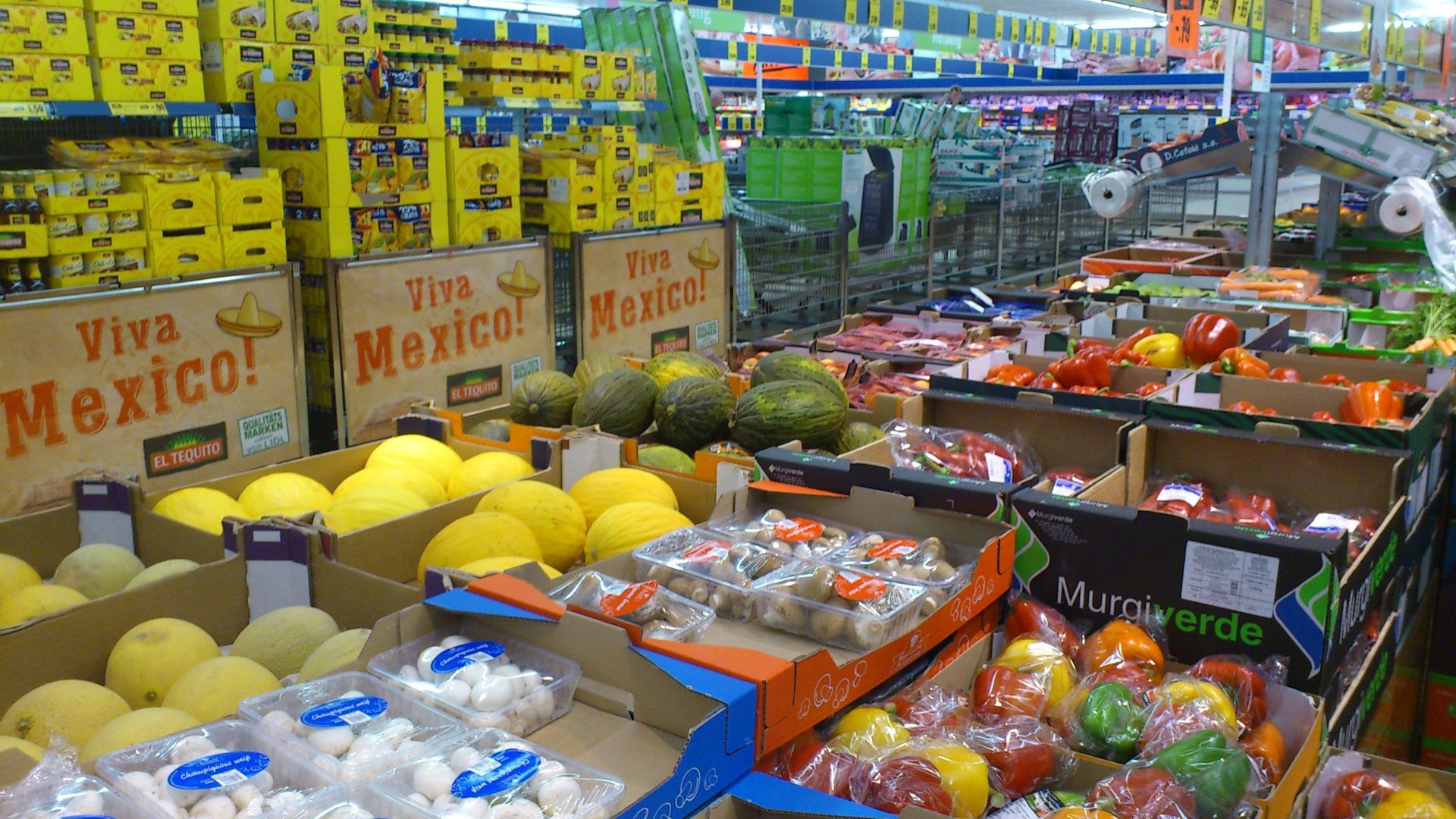 Imagen de un supermercado de distribución alimentaria. EFEAGRO/Concha Rubio.