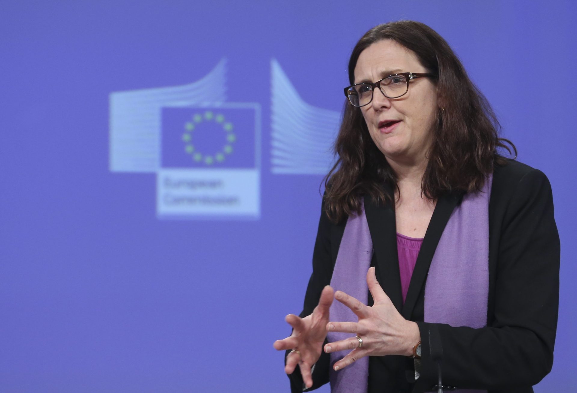 La comisaria europea de Comercio, Cecilia Malmström, en imagen de archivo. EFE/Olivier Hoslet