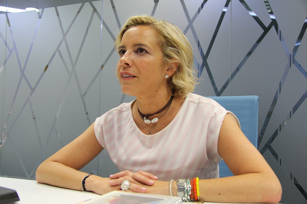 La consejera de Agua, Agricultura y Medio Ambiente de Murcia durante un momento de la entrevista. EFEAGRO/J.J.RÍOS