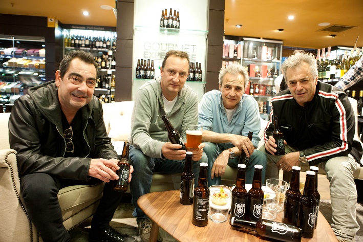 Hombres G en la presentación de su cerveza. Foto: Cedida por El Corte Inglés