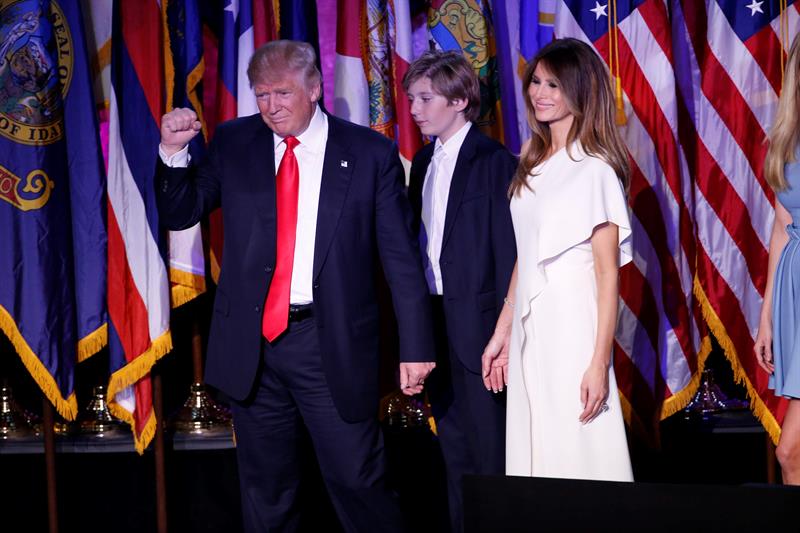 Donald Trump, tras ganar las elecciones en EEUU. Foto: EFE/SHAWN THEW