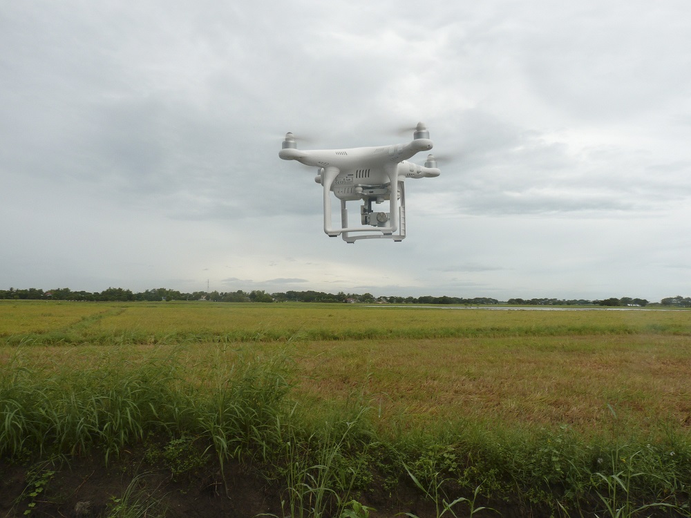 La aplicación aérea de fitosanitarios con drone una opción de futuro. EFE/Belén Delgado