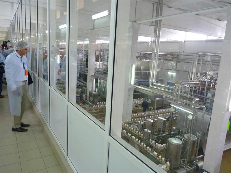 Vista de una fábrica de productos lácteos en Vorónezh (Rusia). Foto: EFE/Belén Delgado