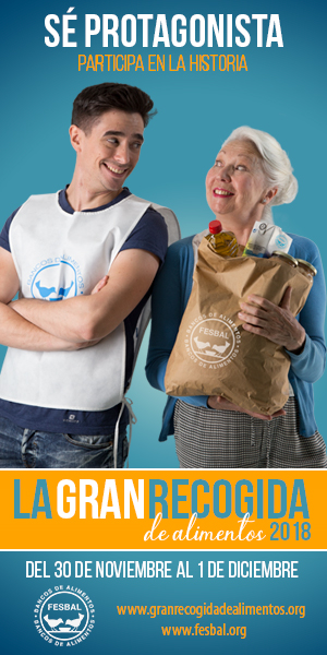 Imagen de la Campaña publicitaria de Gran Recogida de Alimentos 2018. Imagen cedida por Fesbal