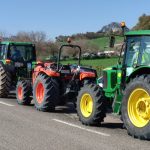 Agricultores cortan carreteras con sus tractores en 2020. Efeagro/COAG