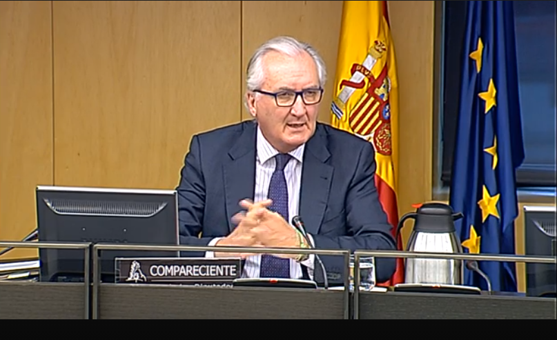 El subsecretario del Ministerio de Agricultura, Pesca y Alimentación, Luis Álvarez-Ossorio, durante la comparecencia sobre presupuestos para 2021 en el Congreso. Efeagro