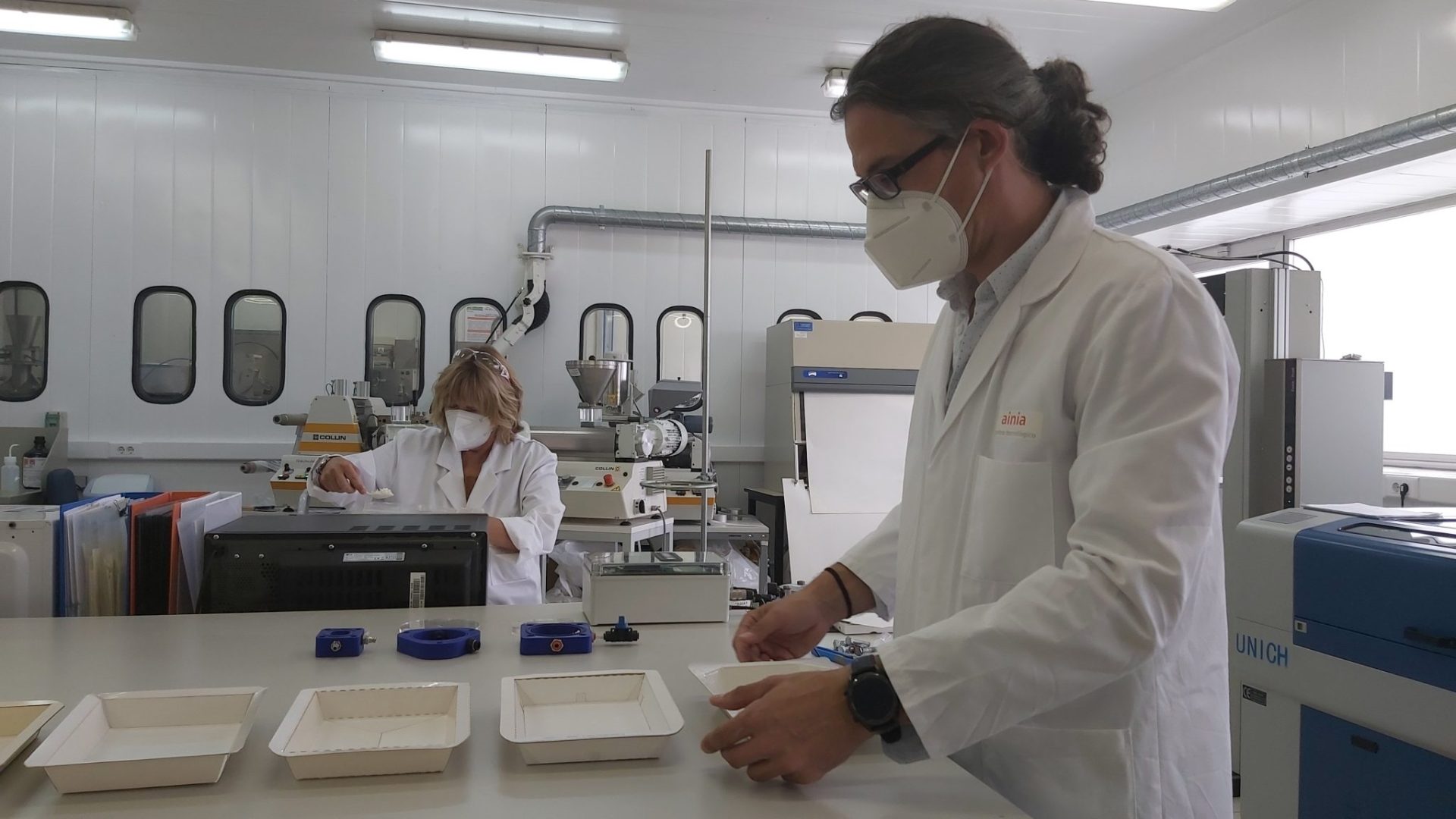 Departamento de envases de un centro tecnológico. Efeagro/Archivo/Cedida por Ainia