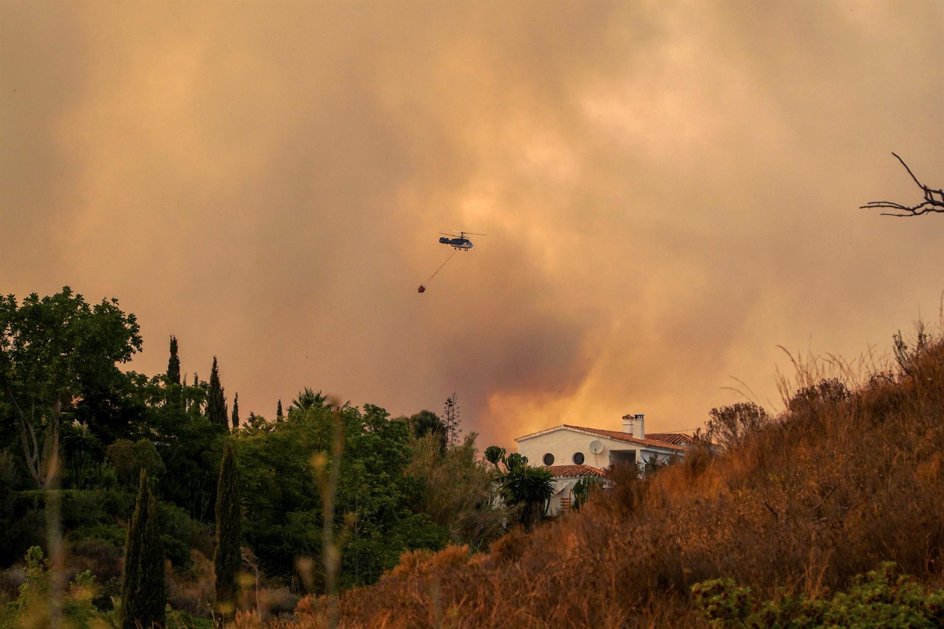 Incendio forestal en Estepona (Málaga). Efeagro/Antonio Paz