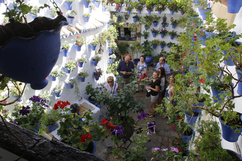 Patio cordobés en el barrio del Alcázar Viejo de Córdoba. EFE/Salas