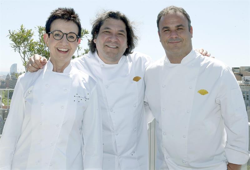 Carme Ruscalleda, Gastón Acurio y Ángel León. Foto: EFE.