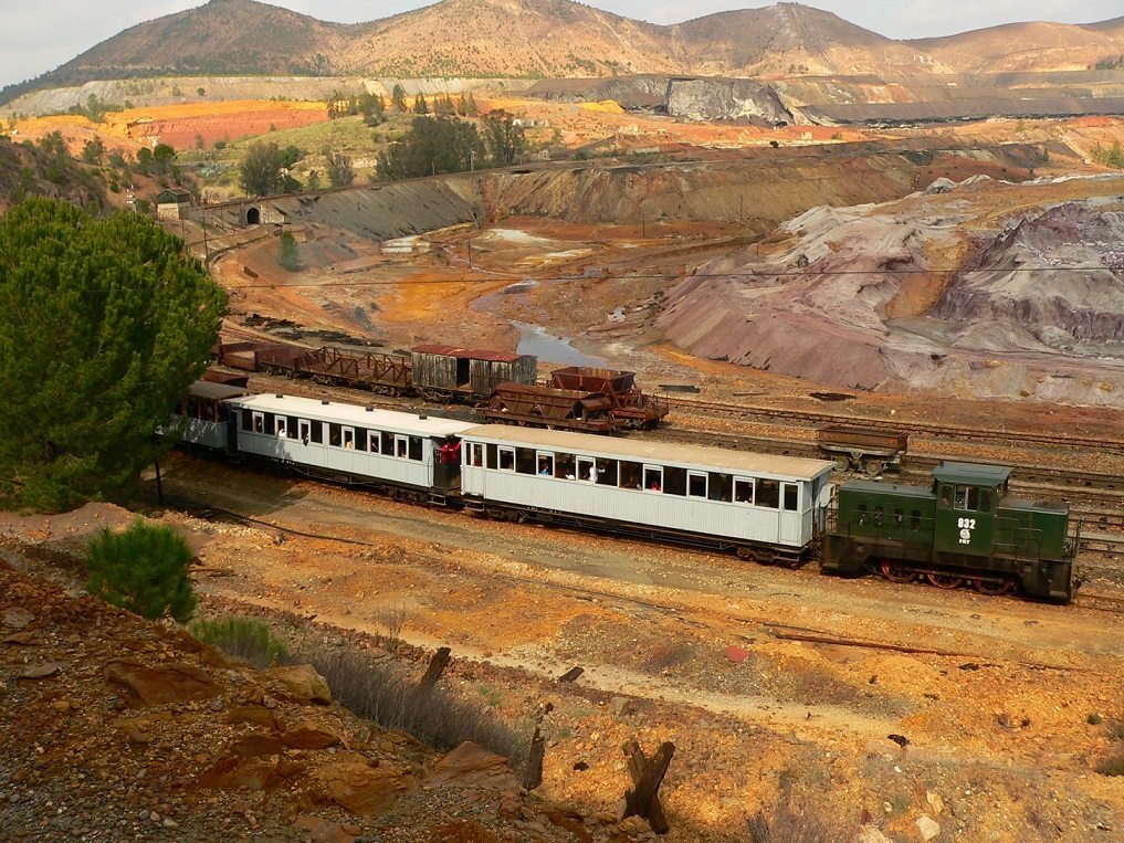 Ferrocarril Turístico Minero en Riotinto, Huelva. Foto. Cedida por el Parque minero de Riotinto