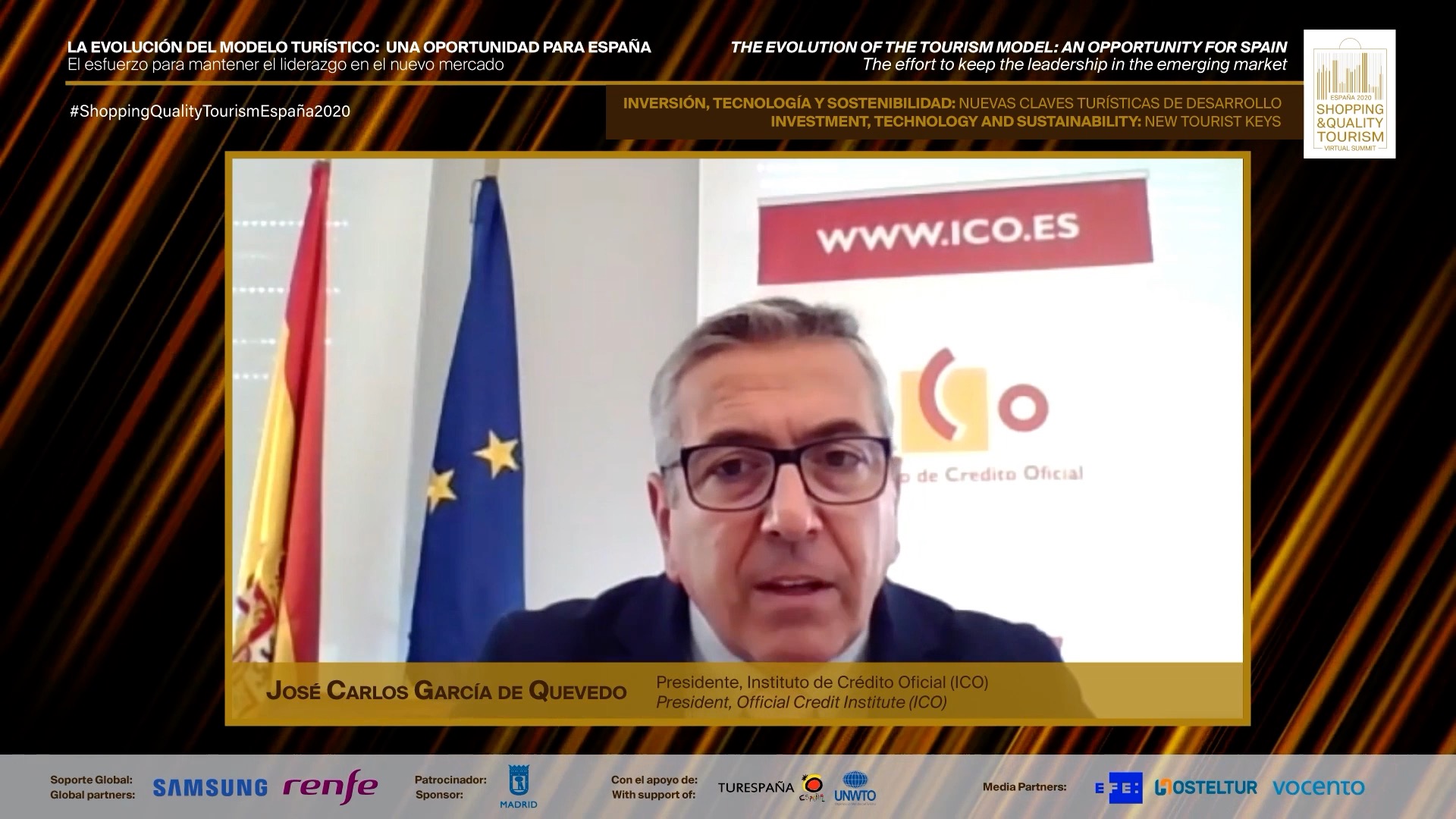 Intervención del presidente del Instituto de Crédito Oficial (ICO), José Carlos Garcia de Quevedo. Efetur
