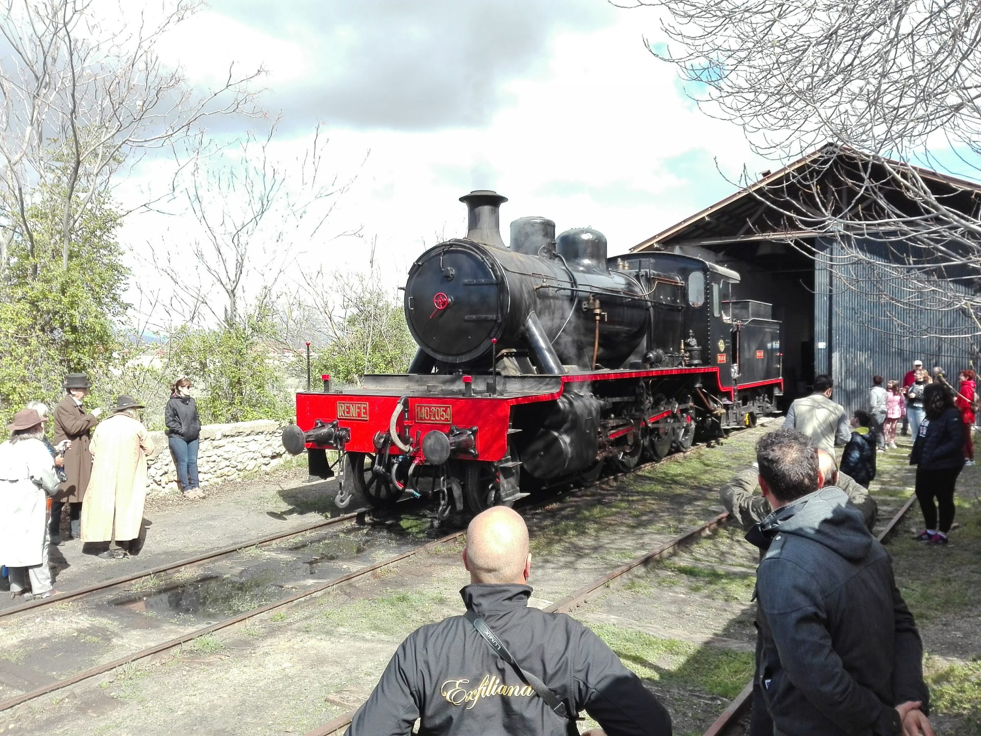 Imagen de la locomotora de vapor Baldwin. Foto: Cedida por el Ayto. de Guadix