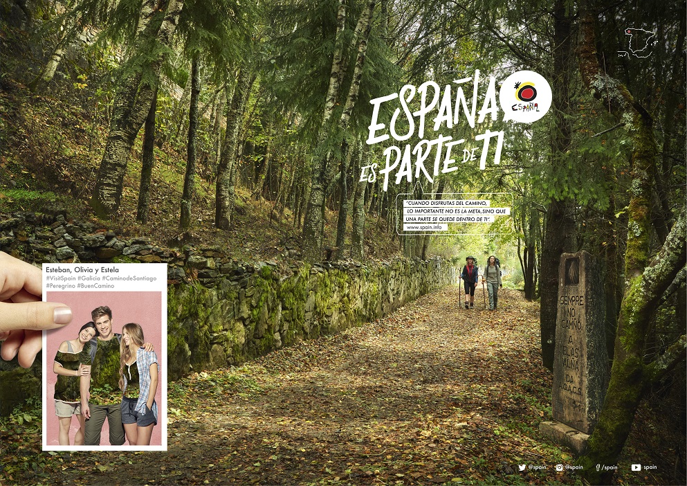 Nueva imagen turística promocional de España. Cartel del Camino de Santiago. Foto: Efetur/ Cedida por Turespaña.