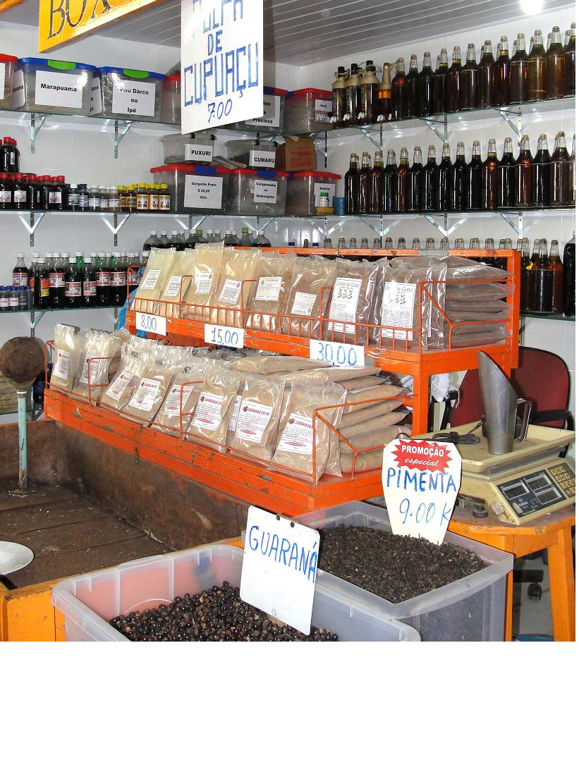 Puesto de venta de productos derivados del guaraná en Brasil. EFE/Archivo. Marianna Wachelke
