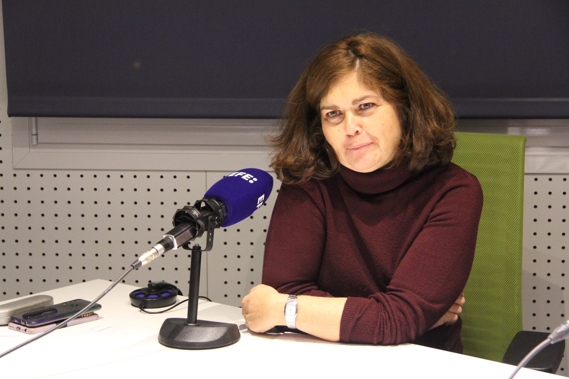 La directora de Responsabilidad Social Corporativa de Hostelería de España, Beatriz Cecilia, durante su intervención en el podcast. Efeagro/Nerea Díaz