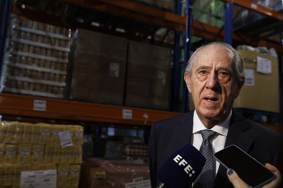 El presidente de la Federación Española de Banco de Alimentos (Fesbal), Pedro Llorca. Efeagro/Sergio Pérez