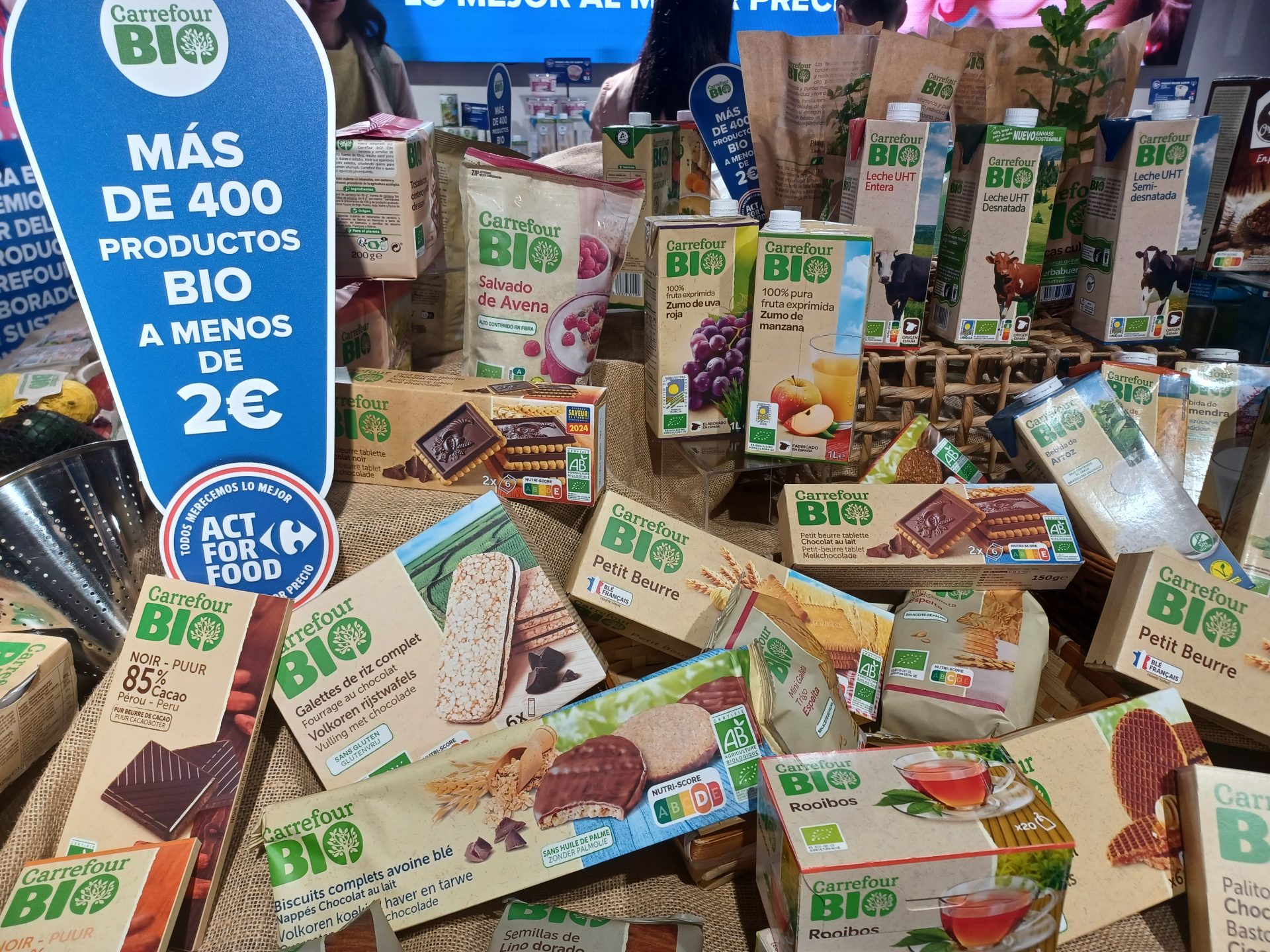 Selección de productos bio de Carrefour. Efeagro/Belén Delgado