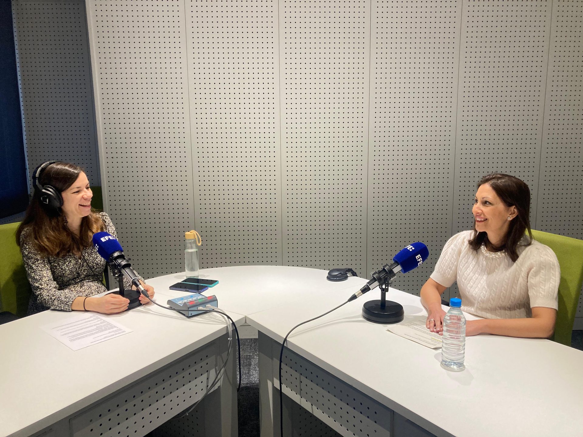 La presidenta del FEGA, María José Hernández, en el pódcast Efeagro Punto de Encuentro. EFEAGRO/ Celia Arcos