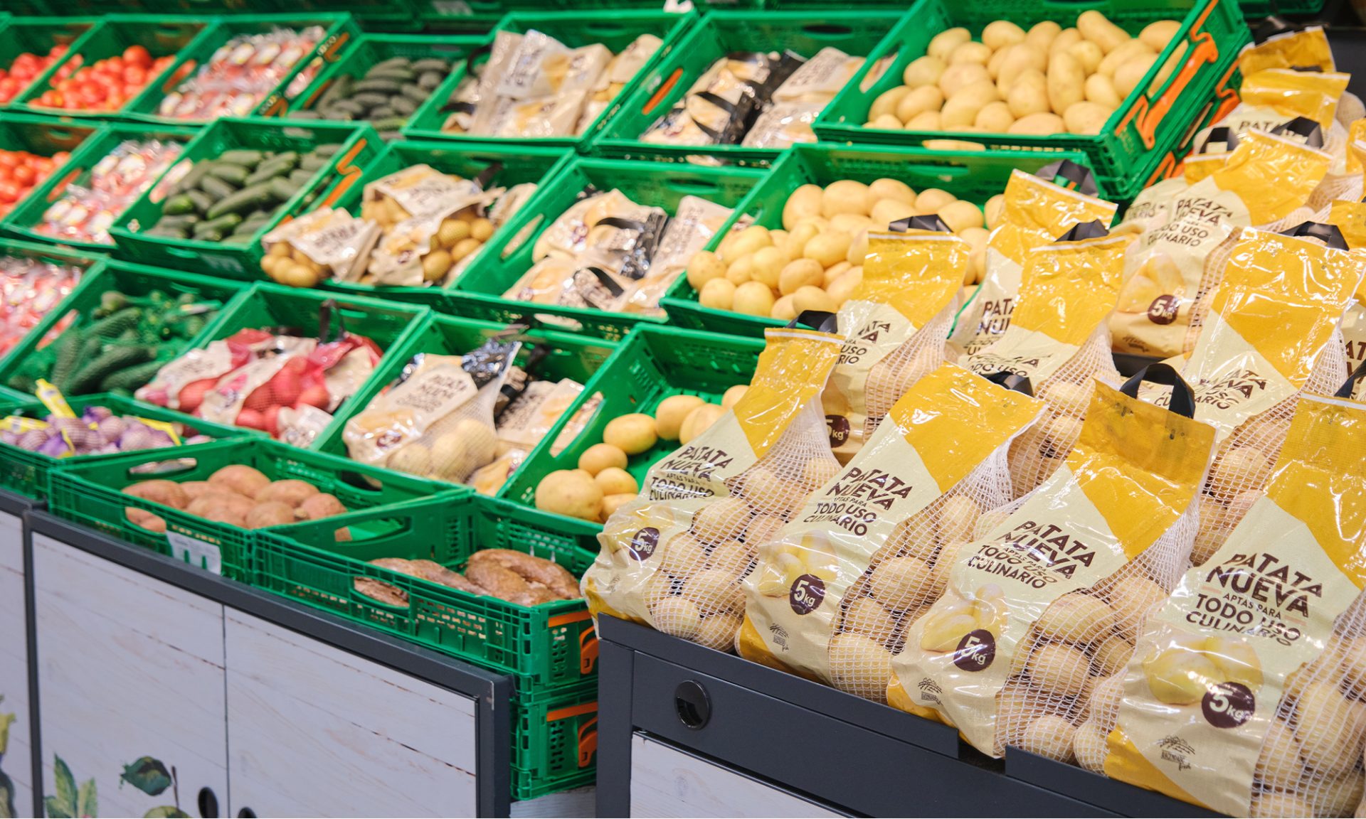 Lineal de patata en un supermercado de Mercadona. Cedida por la compañía
